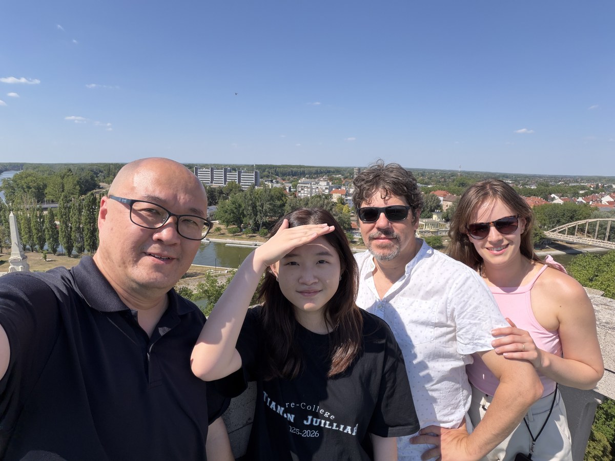 Shuwen Zheng with Professor Gergely Ittzés and friends